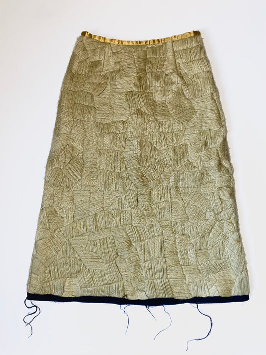 martin margiela hand-woven skirt, f/w 2003