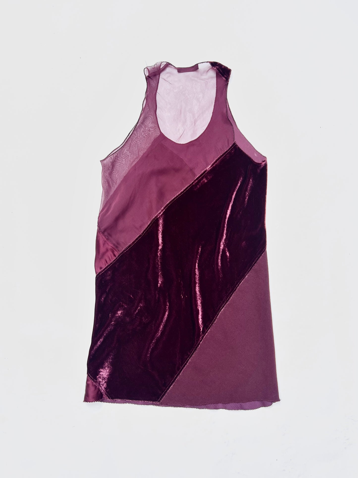 donna karan patchwork bias cut tank, a/w 2002