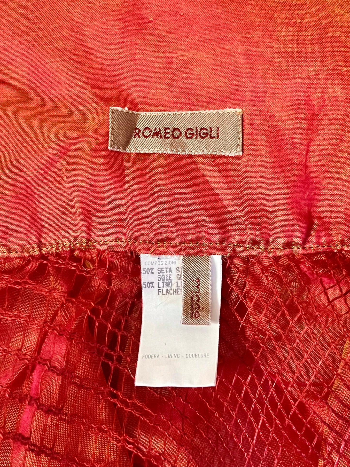 romeo gigli balloon skirt with cotton mesh lining, s/s 1990