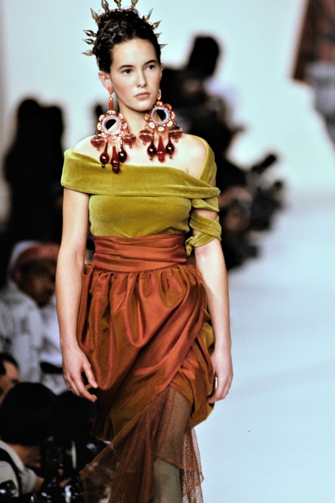 romeo gigli balloon skirt with cotton mesh lining, s/s 1990