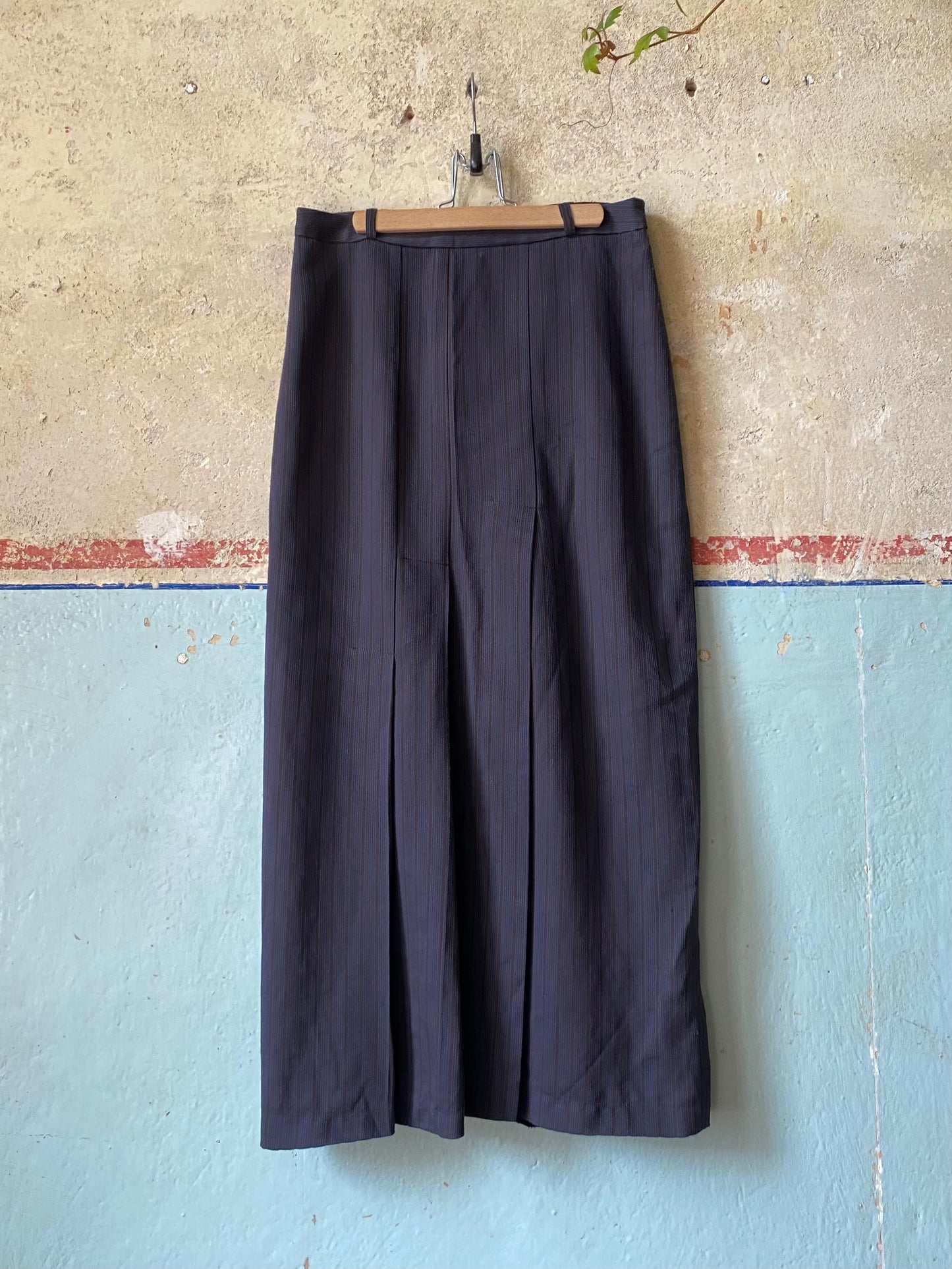 romeo gigli (gigli line) triple pleat maxi skirt, mid-late 90s