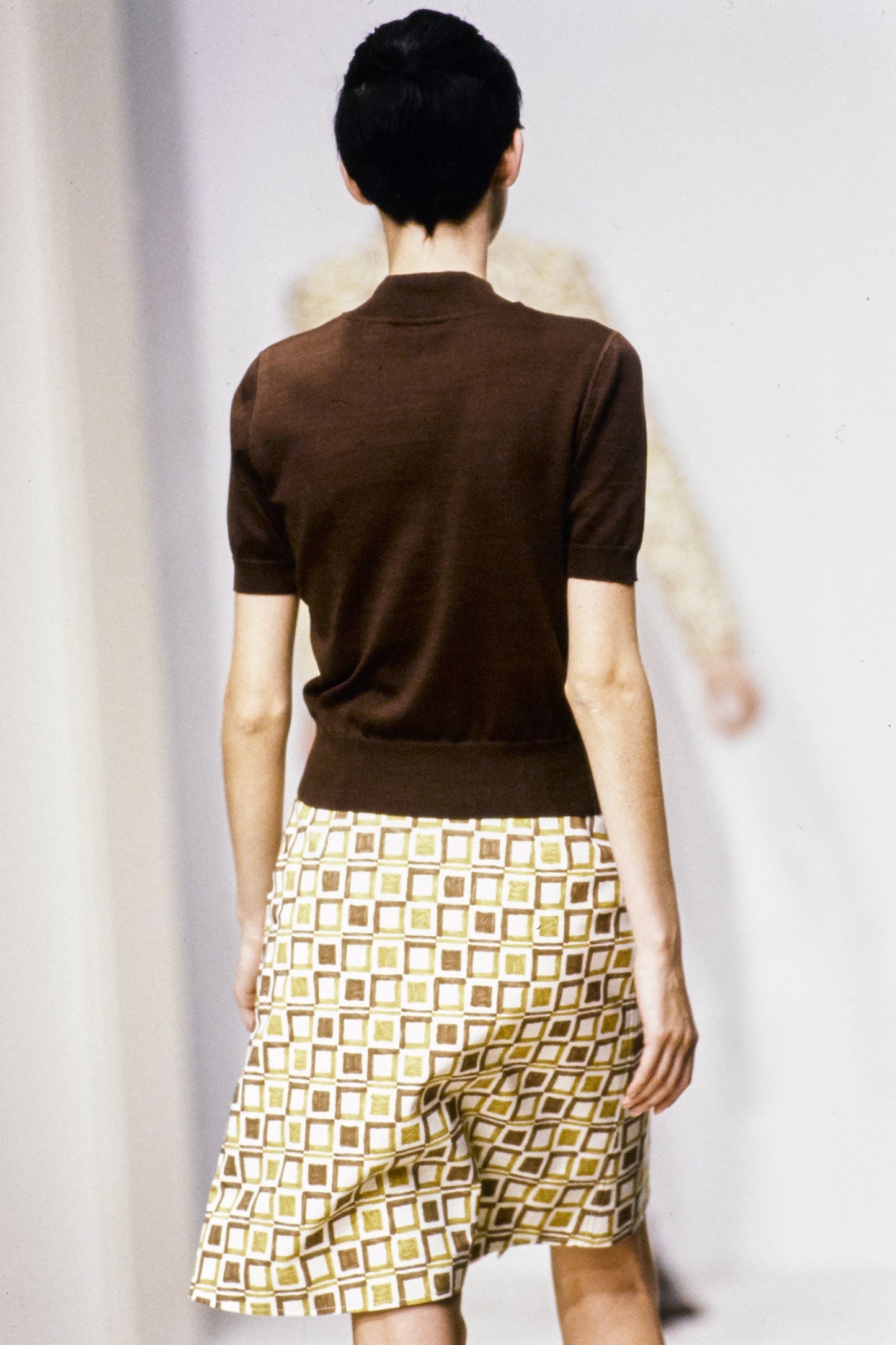 prada geometric print skirt, s/s 1996