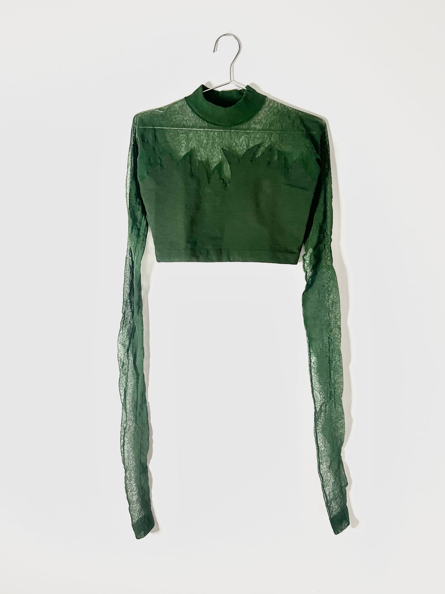 romeo gigli barbed bodice mesh top, s/s 1991