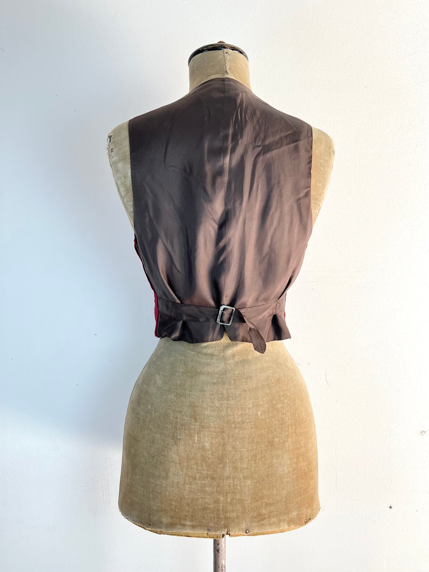 romeo gigli bordeaux corduroy waistcoat, 1990s