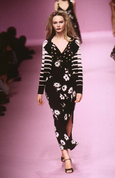 lolita lempicka floral and polka dot maxi dress, s/s 1997