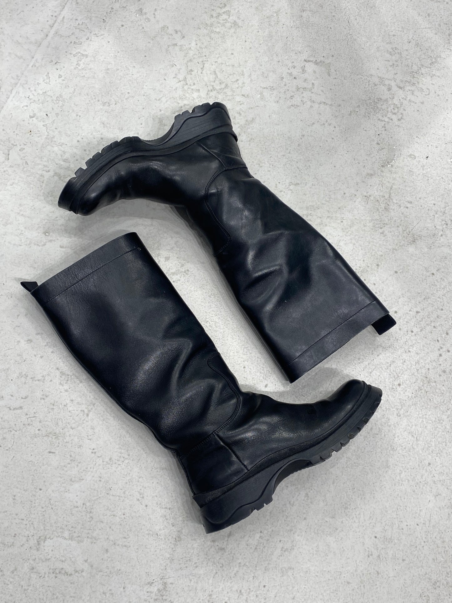 prada knee high lug sole boots, 2004