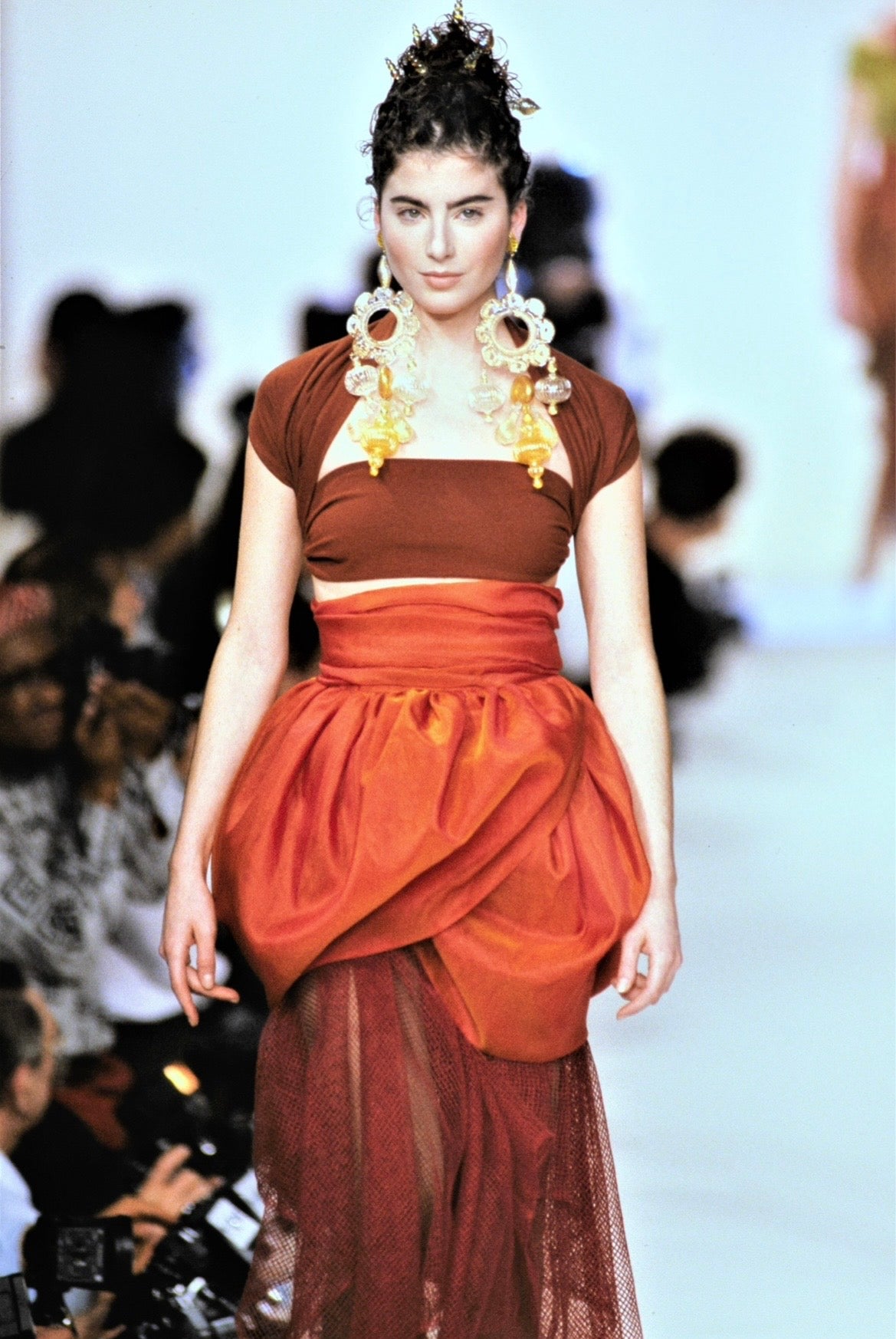 romeo gigli balloon skirt with cotton mesh lining, s/s 1990