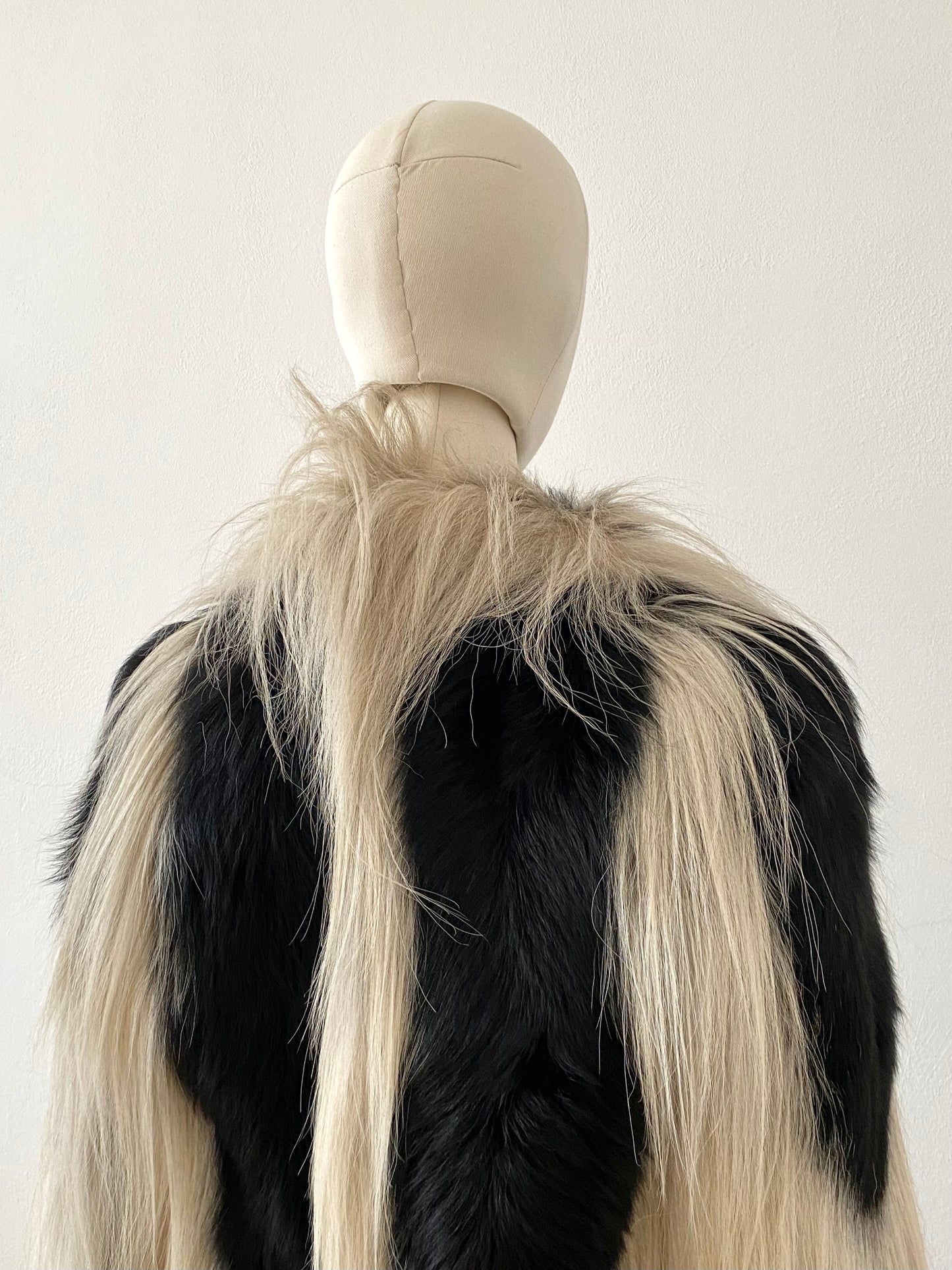 vintage colobus monkey fur coat, 1960-70s