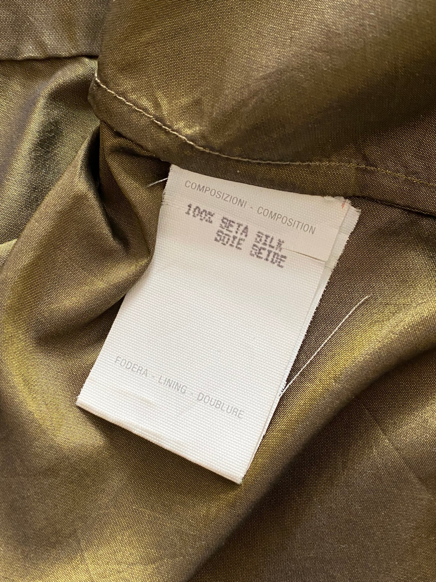 romeo gigli silk shirt-jacket with exaggerated collar, f/w 1989