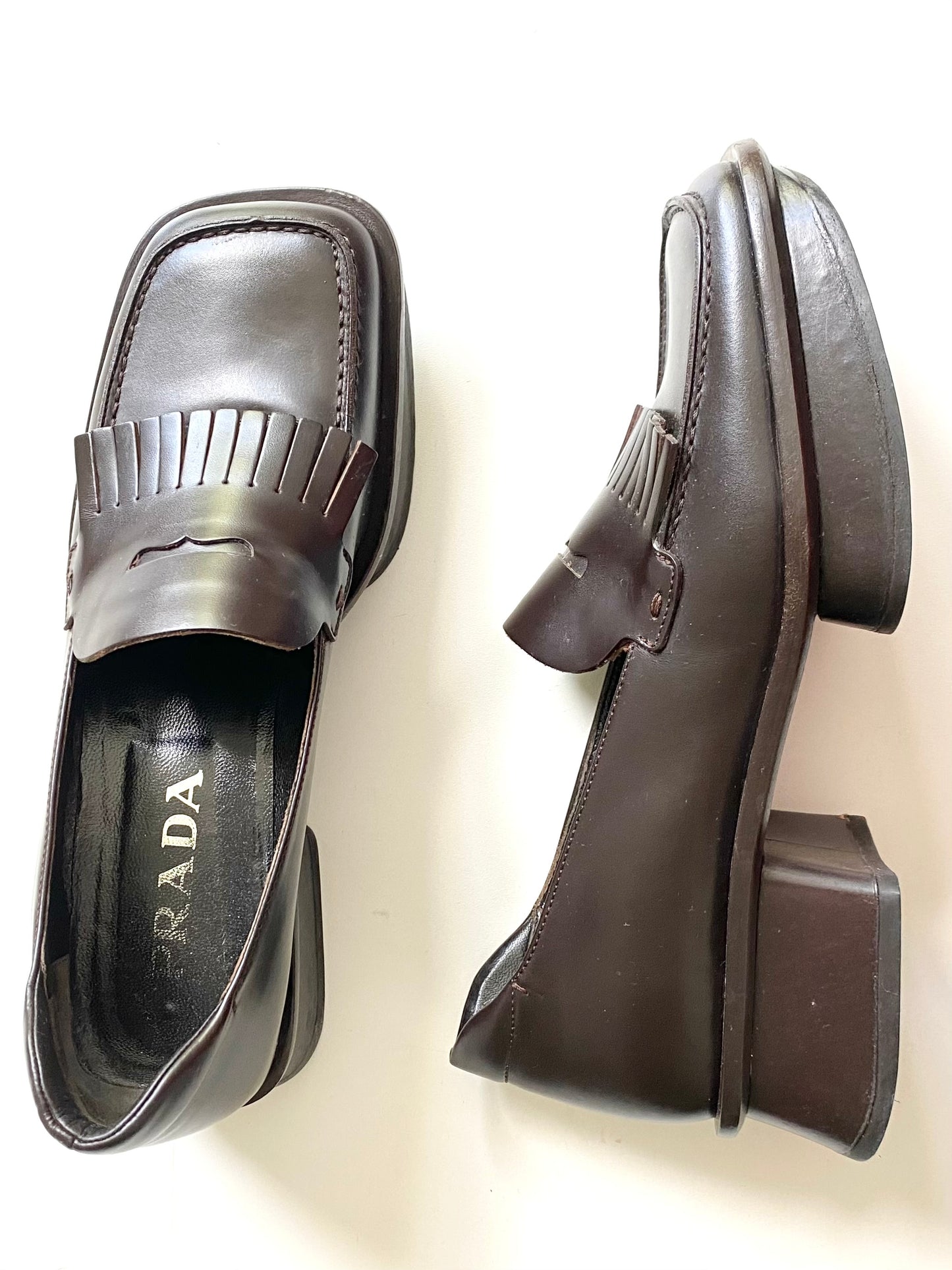 prada split sole loafers, s/s 1999