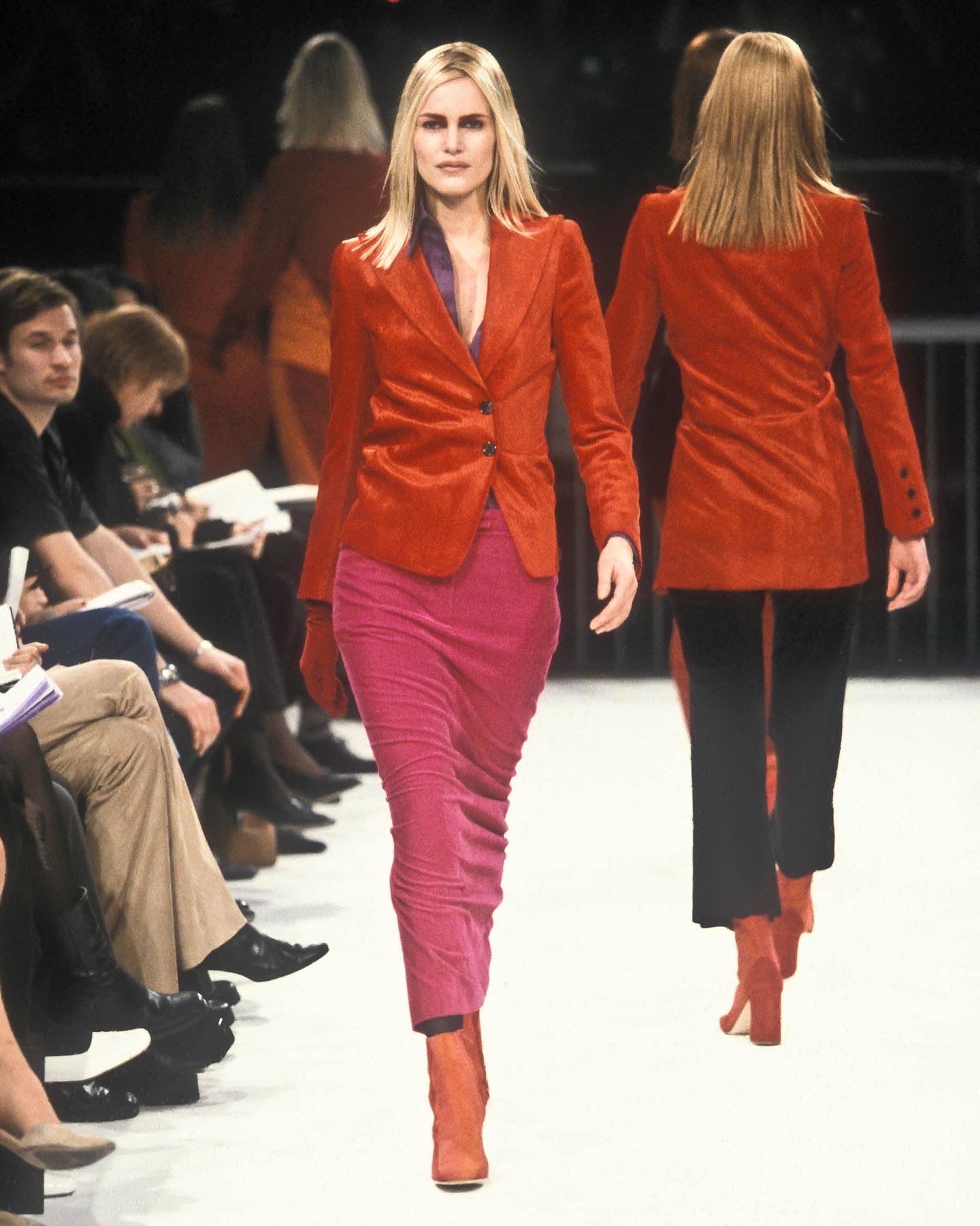 ann demeulemeester red cord blazer, f/w 1996