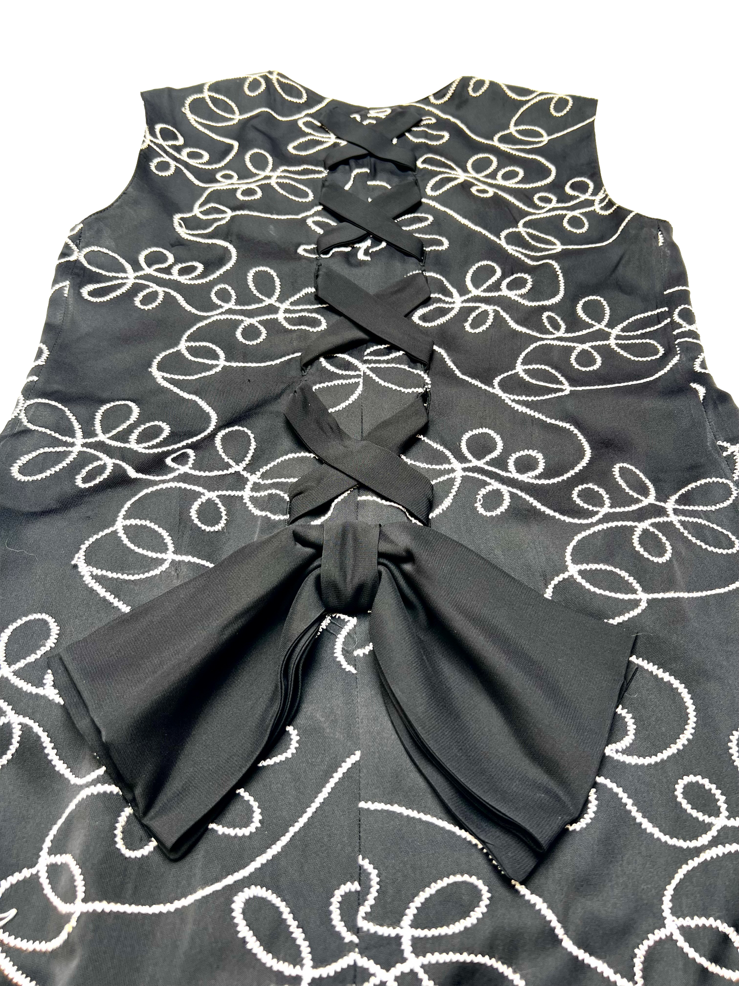 martine sitbon embroidered corset-laced dress, s/s 1987