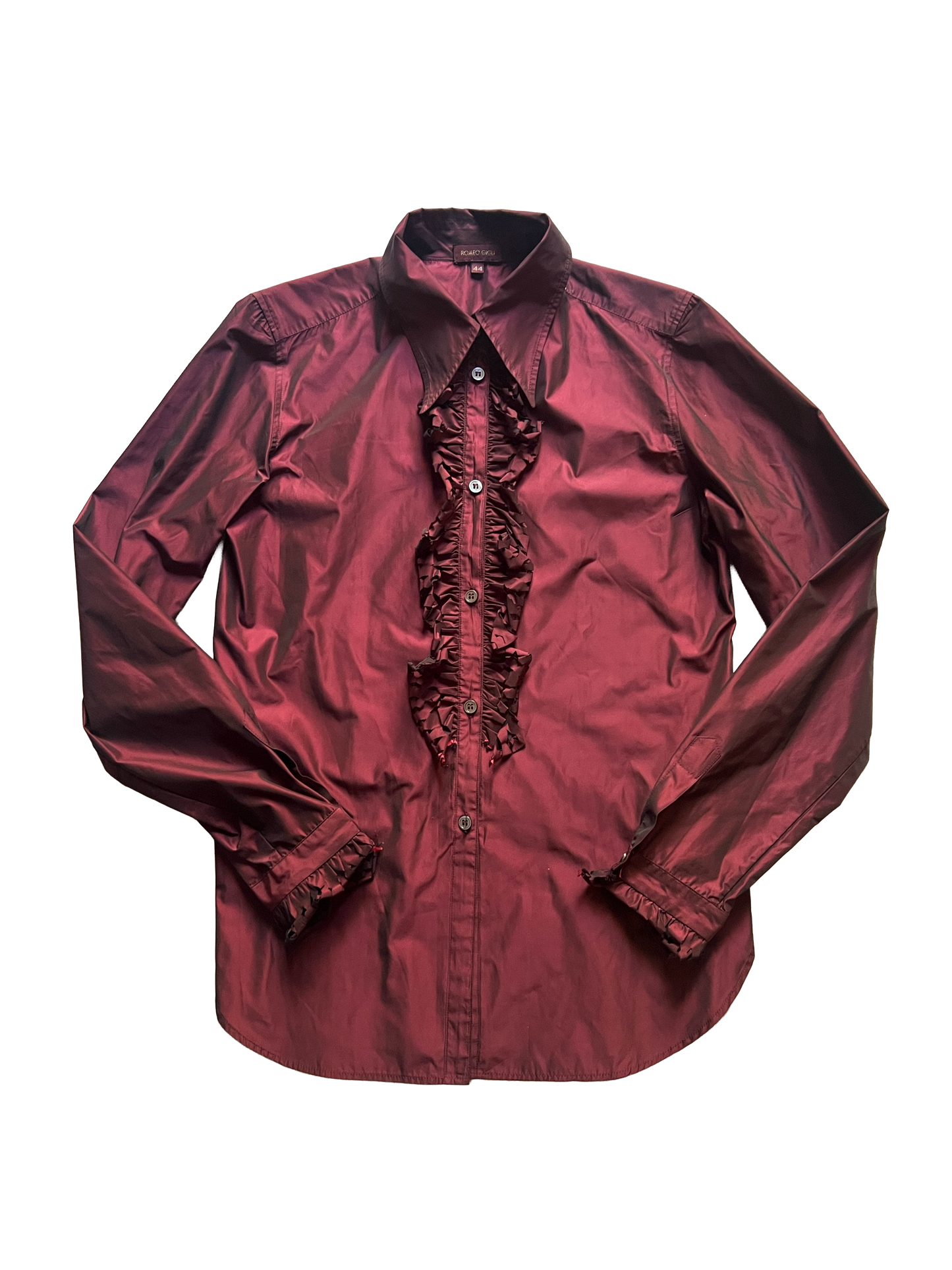 romeo gigli laser cut placket shirt, a/w 2003