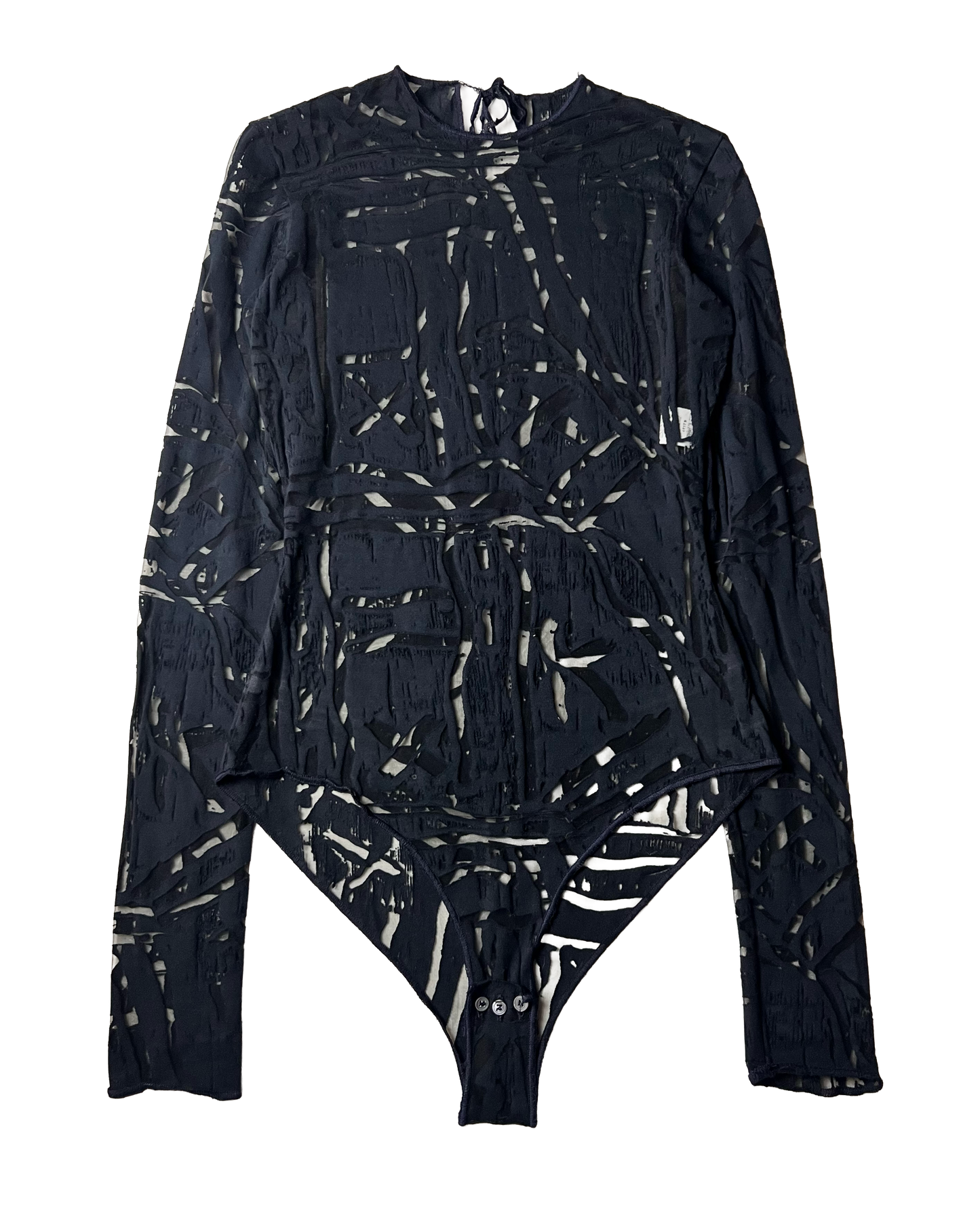 romeo gigli "tattoo" effect burnout body suit, s/s 1995