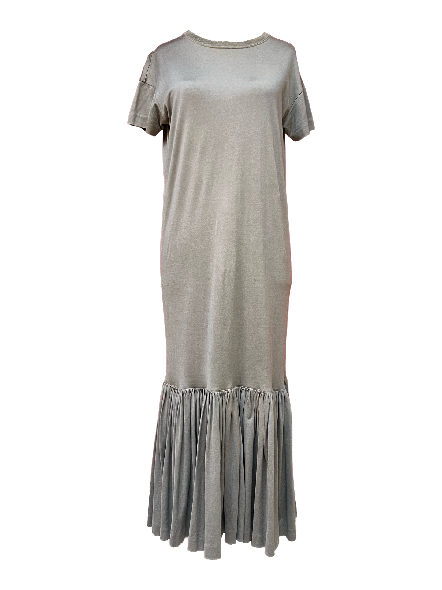 romeo gigli flounced hem cotton jersey dress, mid 1980s