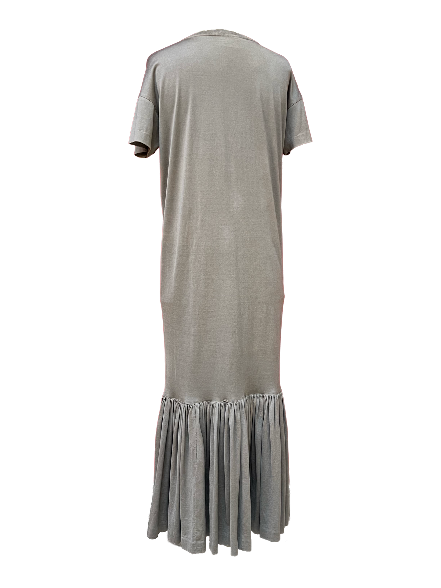 romeo gigli flounced hem cotton jersey dress, mid 1980s