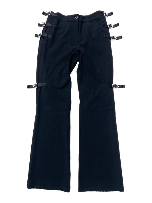 john galliano pavé crystal buckle bondage cargos, s/s 2003