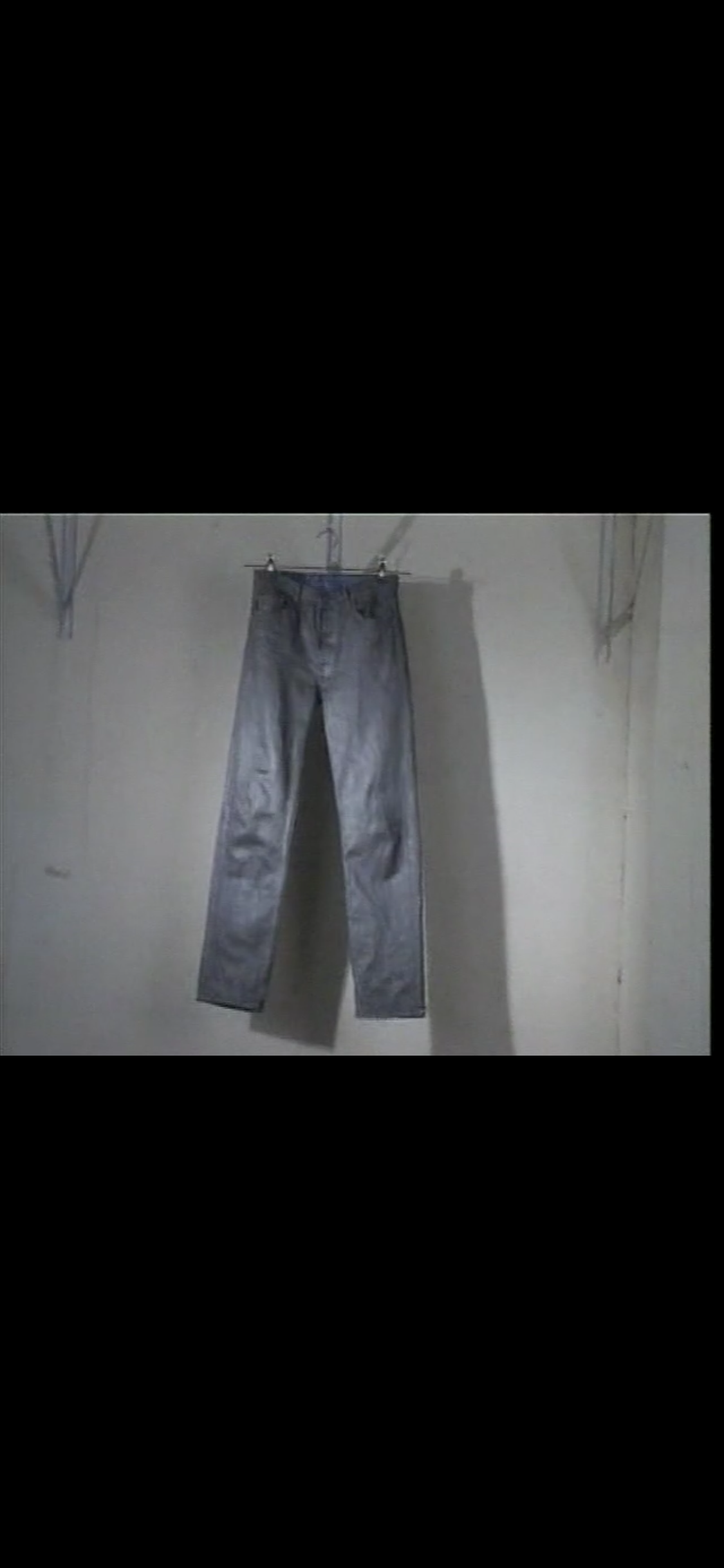 martin margiela artisanal painted denim jacket in silver, f/w 1999