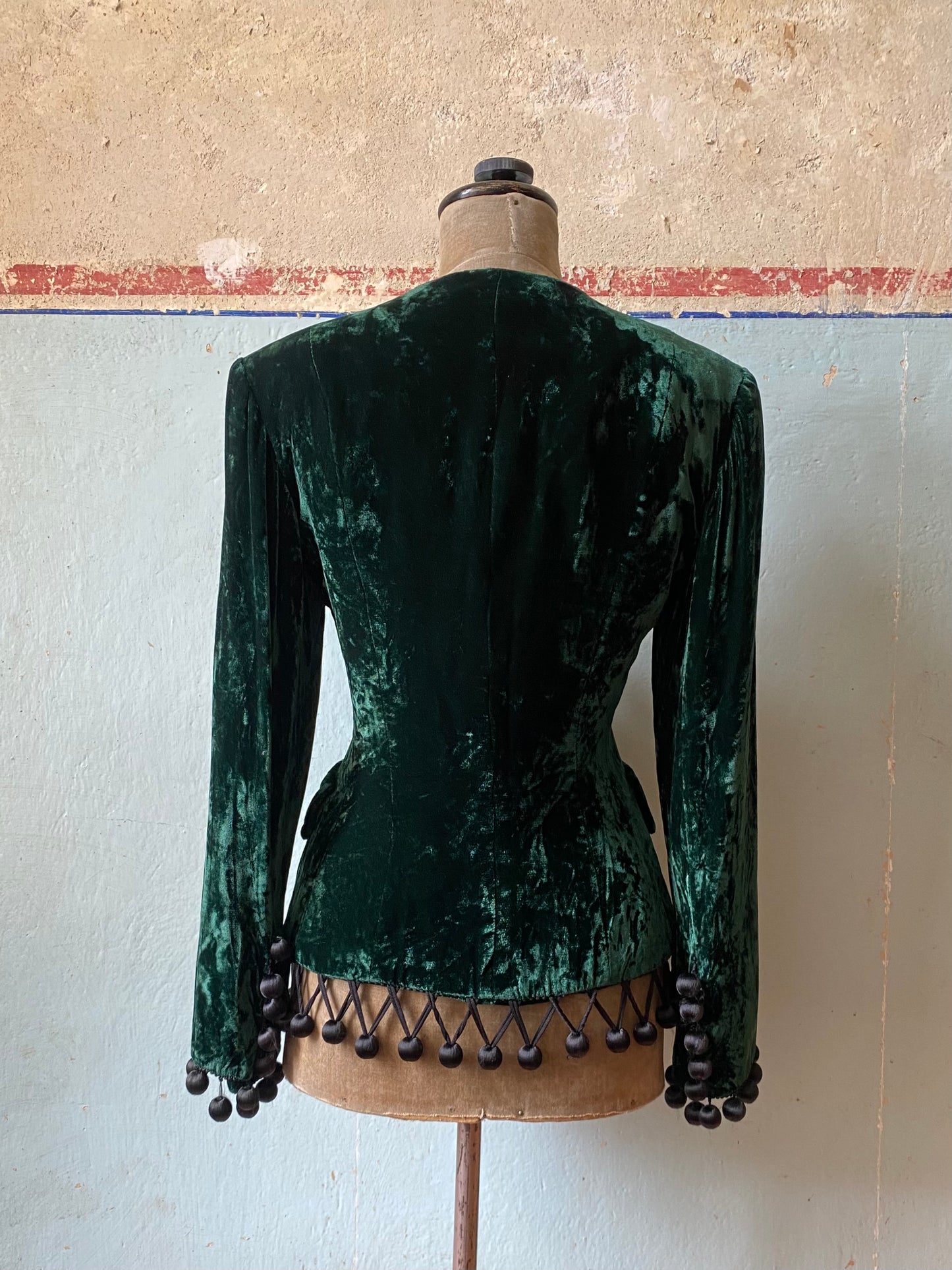 lolita lempicka velvet bobble fringe jacket, f/w 1989