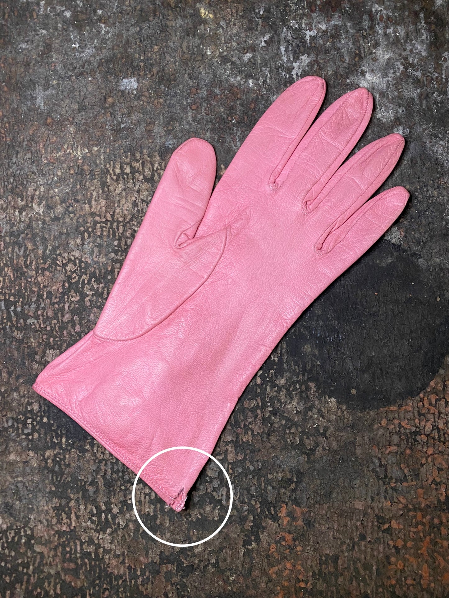 lolita lempicka kidskin leather gloves in blush, s/s 1988