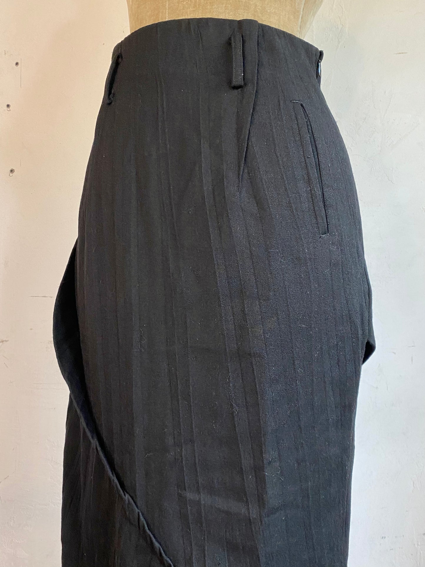 atsuro tayama high waist skirt with asymmetric darts, mid-late 90s