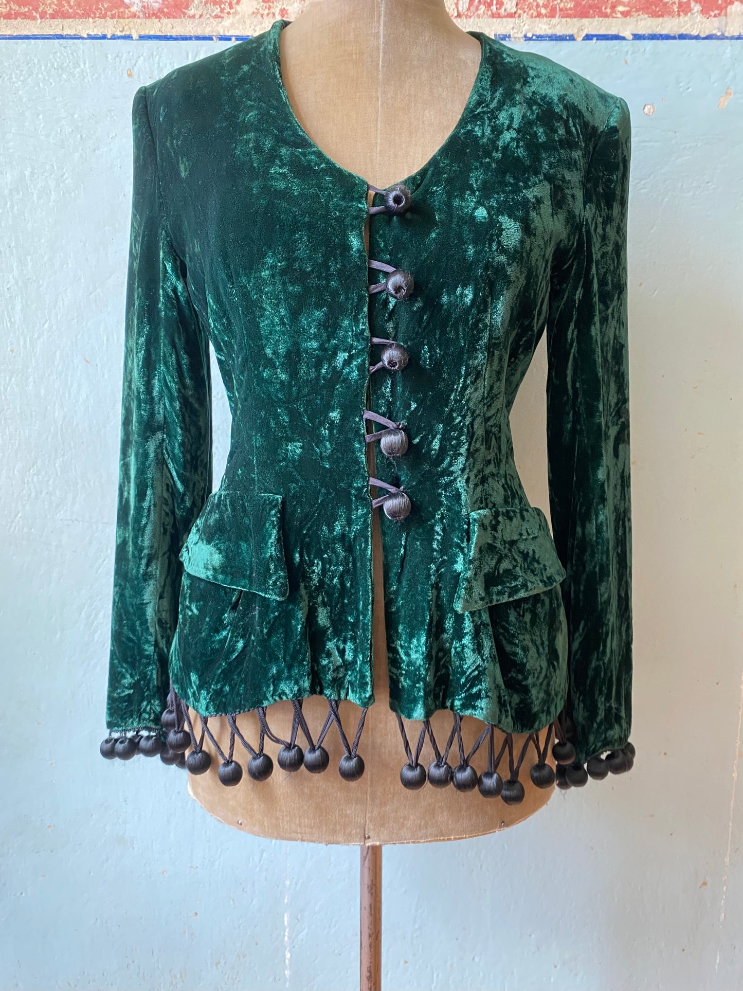 lolita lempicka velvet bobble fringe jacket, f/w 1989