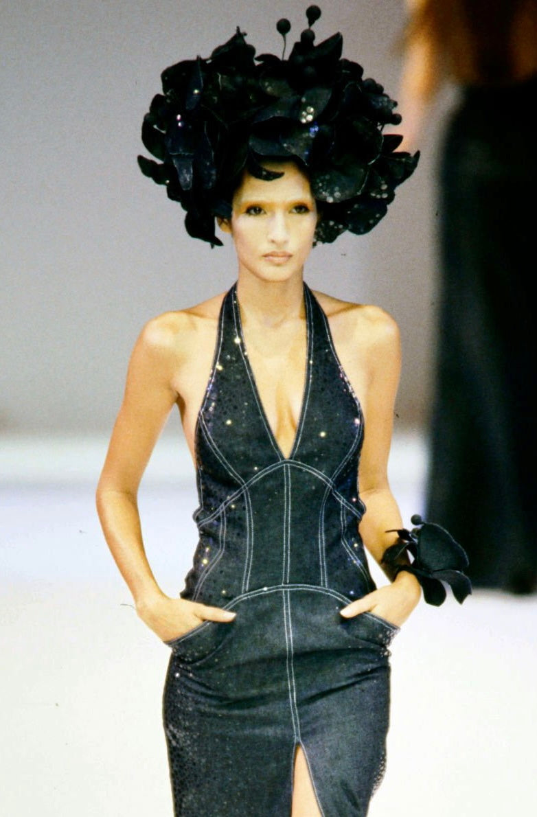 thierry mugler denim bustier, s/s 1999