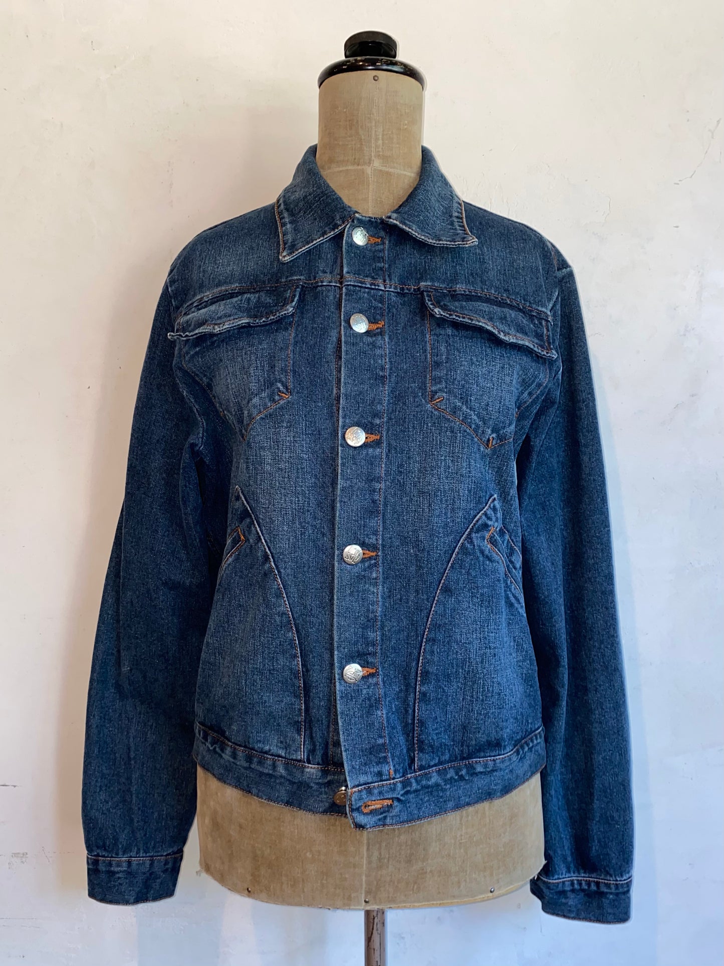 jean paul gaultier denim jacket with oversized outer pockets, 90s