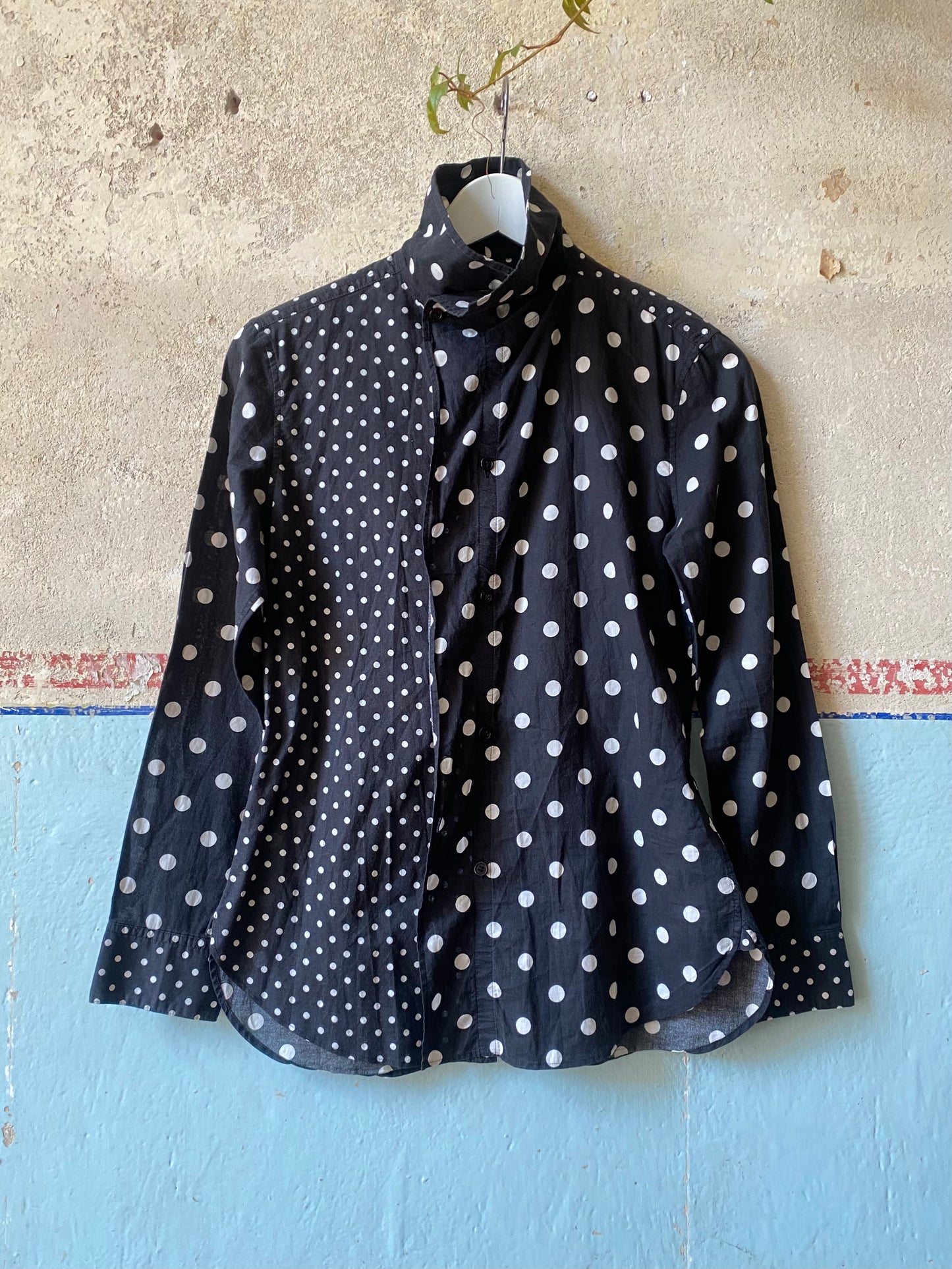 y’s by yohji yamamoto polka dot shirt, early-mid 00s