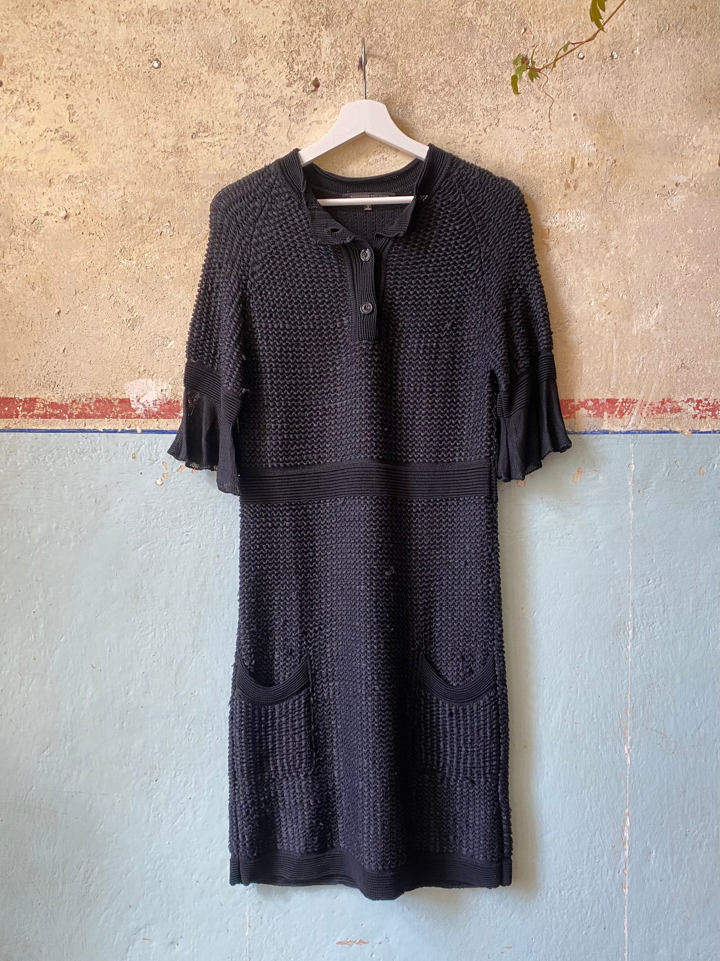 alessandro dell’acqua knit dress, late 90s