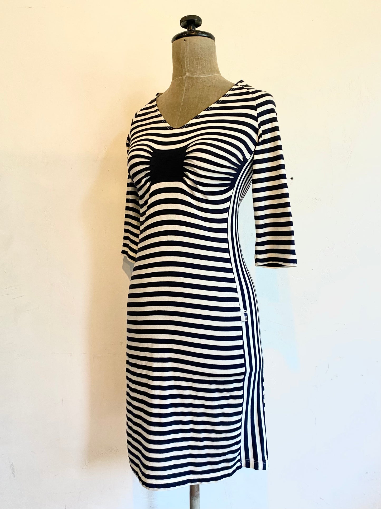 jean paul gaultier striped dress with 3D bust, 90s