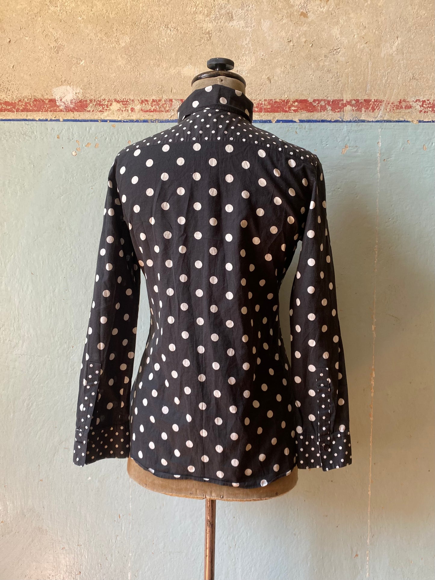 y’s by yohji yamamoto polka dot shirt, early-mid 00s