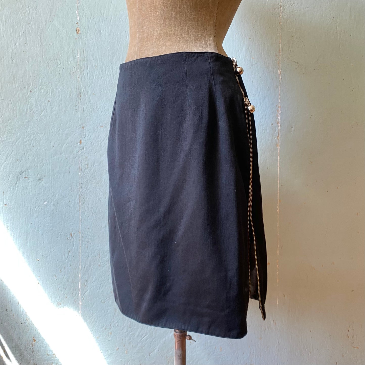 claude montana two way zippered skirt, f/w 1991