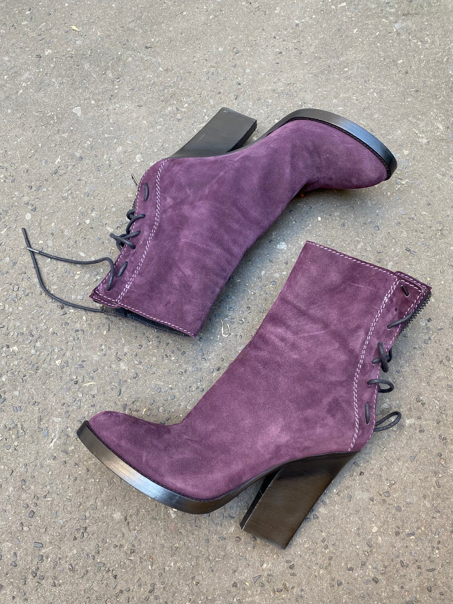 haider ackermann suede platform boots, f/w 2012