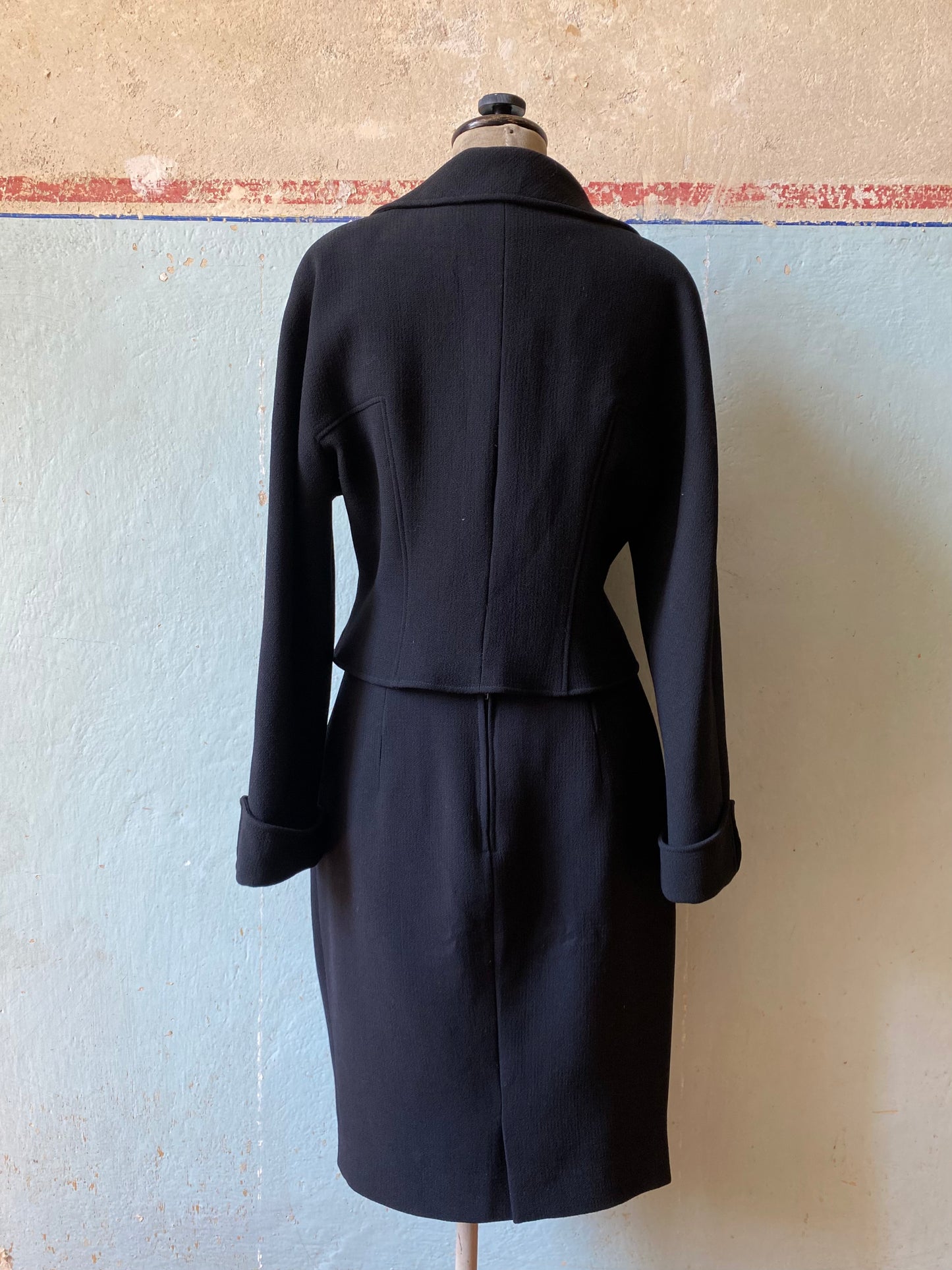 christian lacroix skirt suit, late 80s