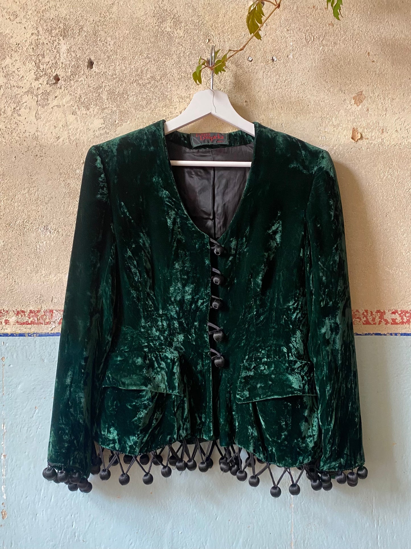 lolita lempicka velvet bobble fringe jacket, f/w 1989