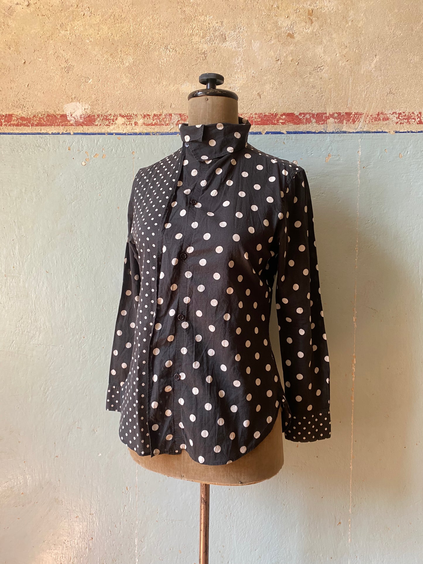 y’s by yohji yamamoto polka dot shirt, early-mid 00s