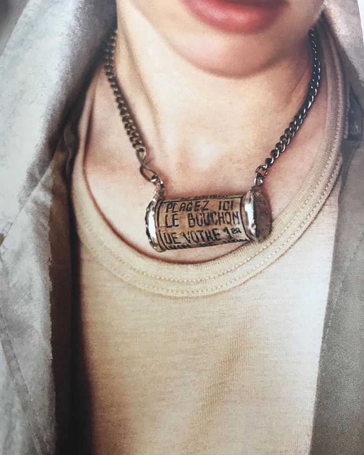 martin margiela sterling cork necklace, orig. f/w 1999