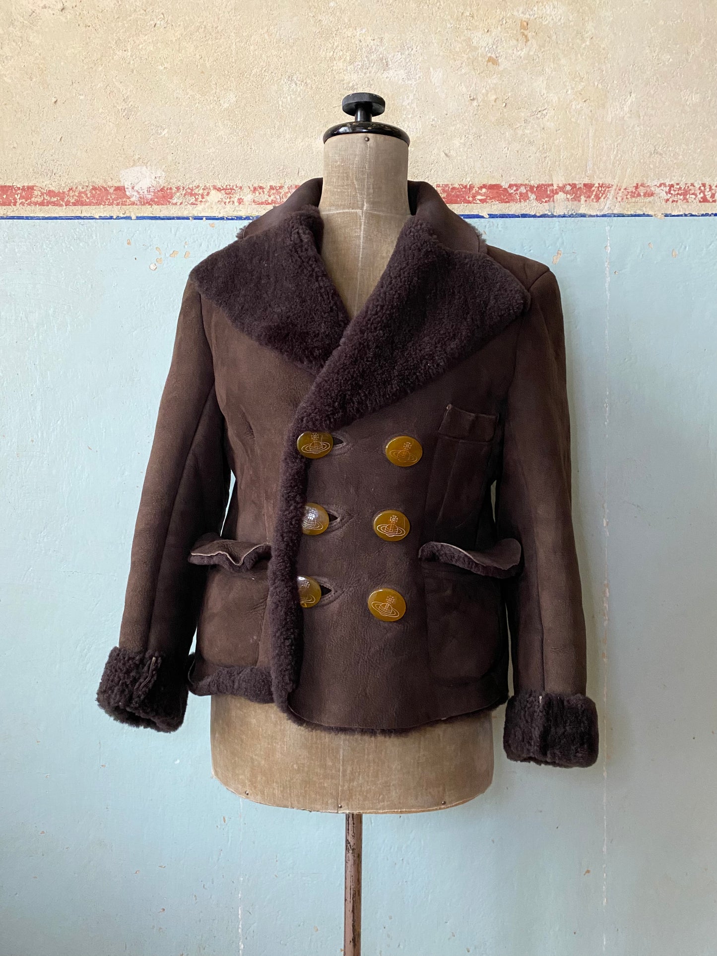 vivienne westwood gold label “chico” jacket in brown, mid-90s