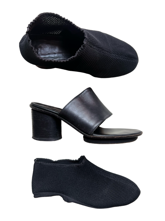martin margiela platform mesh "sock" sandal-boot, a/w 1999